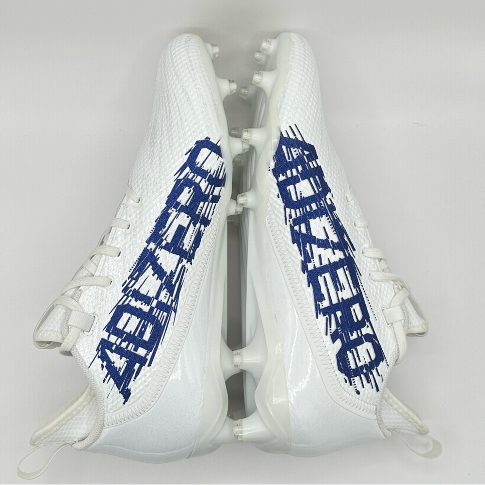 Men’s Adidas Adizero Scorch Football Cleats Size 13 White Blue HP8753 NEW - Picture 7 of 8